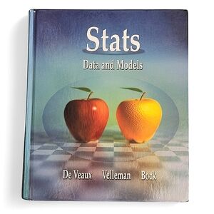 Hardcover Textbook - Stats Data & Models De Beaux Velleman Bock Pearson …